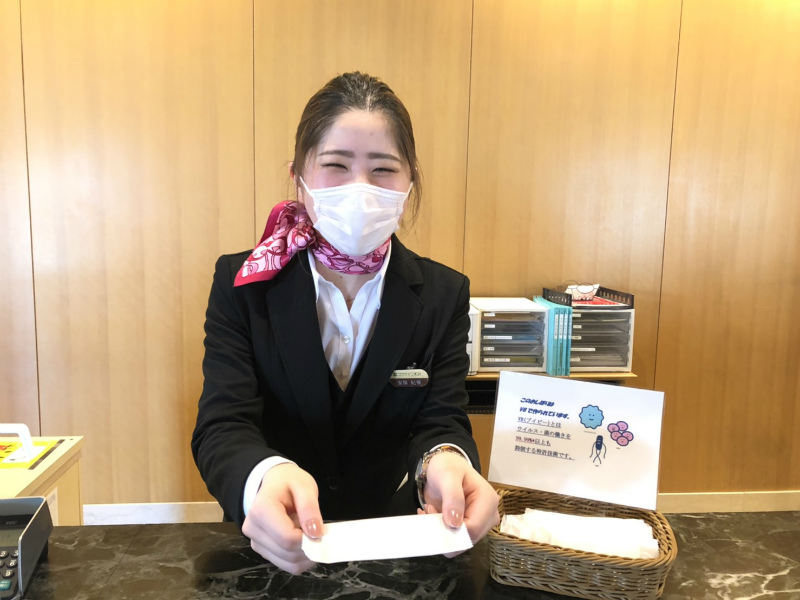 VB配合おしぼりのお渡し